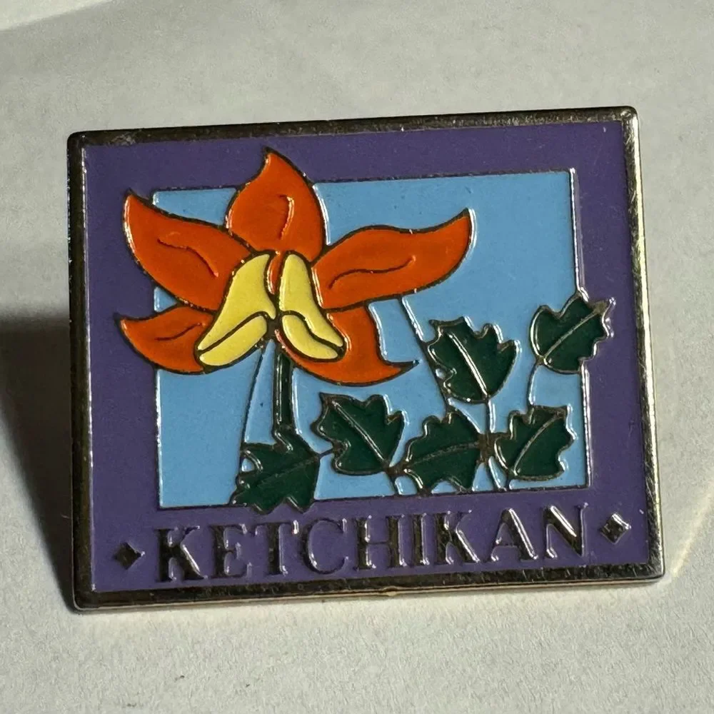 Ketchikan Floral Enamel Pin